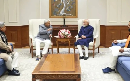 प्रधानमंत्री मोदी से मिले मुख्यमंत्री नीतीश
